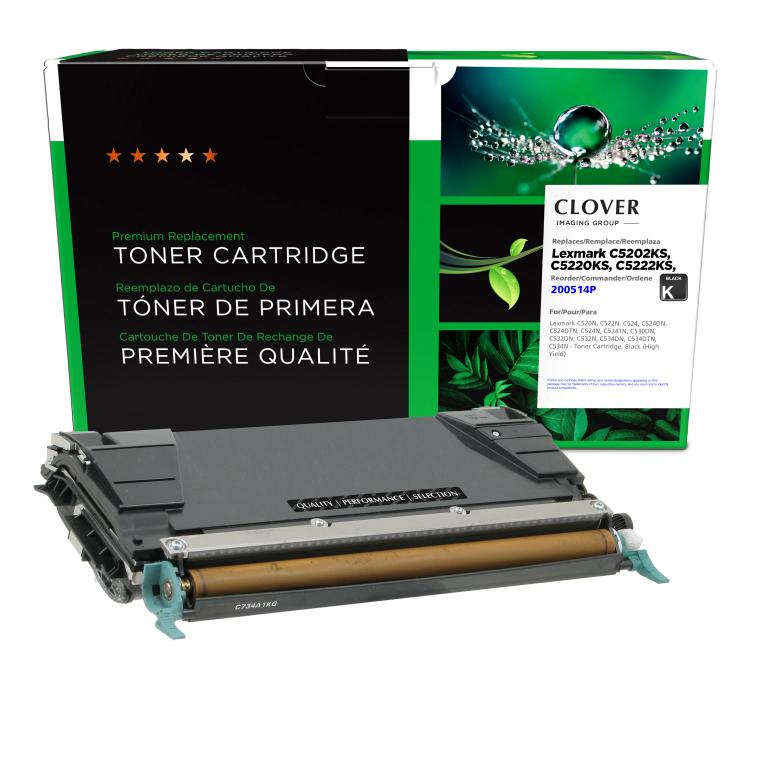 Clover+Imaging+Remanufactured+High+Yield+Black+Toner+Cartridge+for+Lexmark+C520%2FC522%2FC524%2FC534